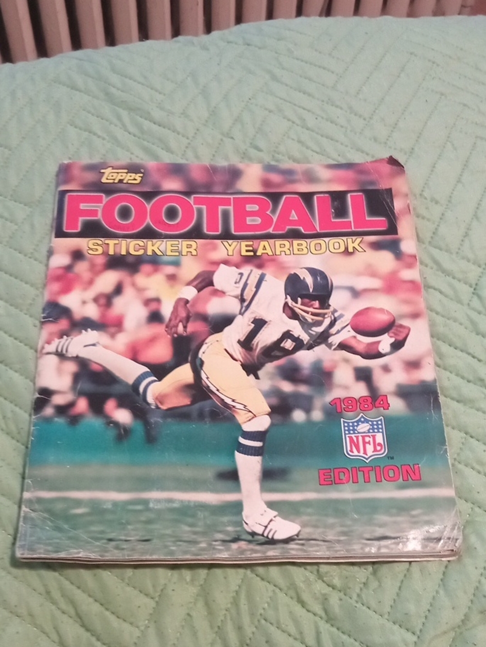 Topps Football Sticker Yearbook - Pink and Teal Cover